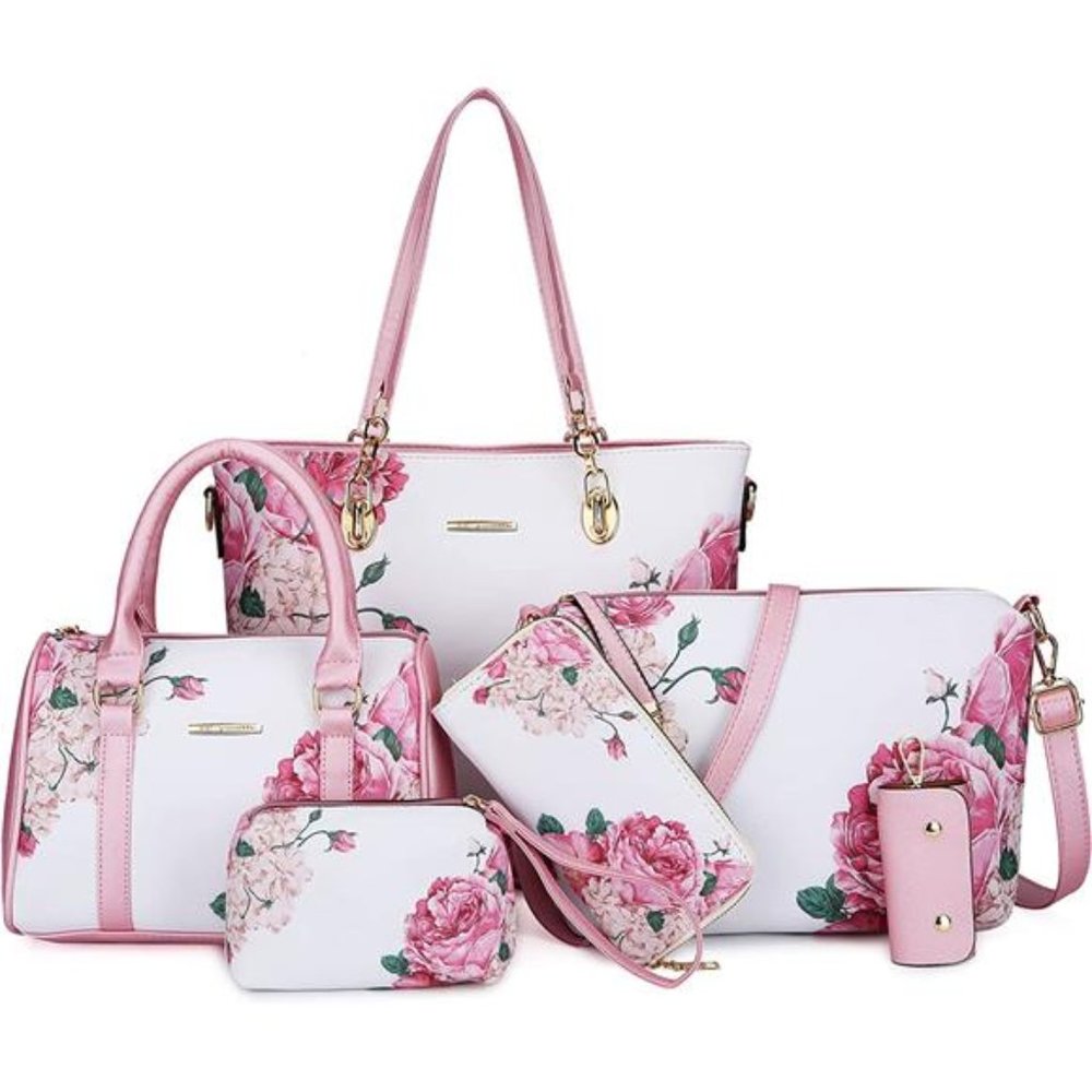6 Pcs Designer Purses and Handbags for Women Satchel Shoulder Bag Tote Handle